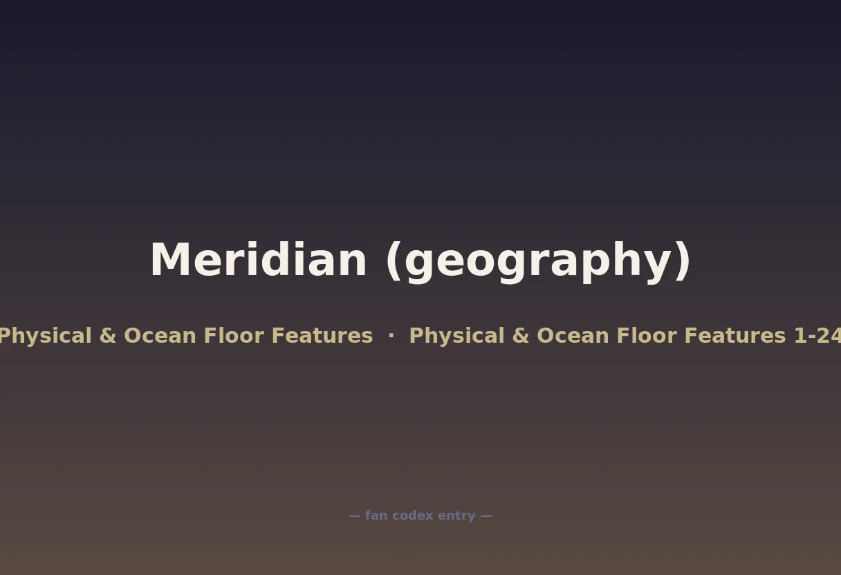 Meridian (geography)